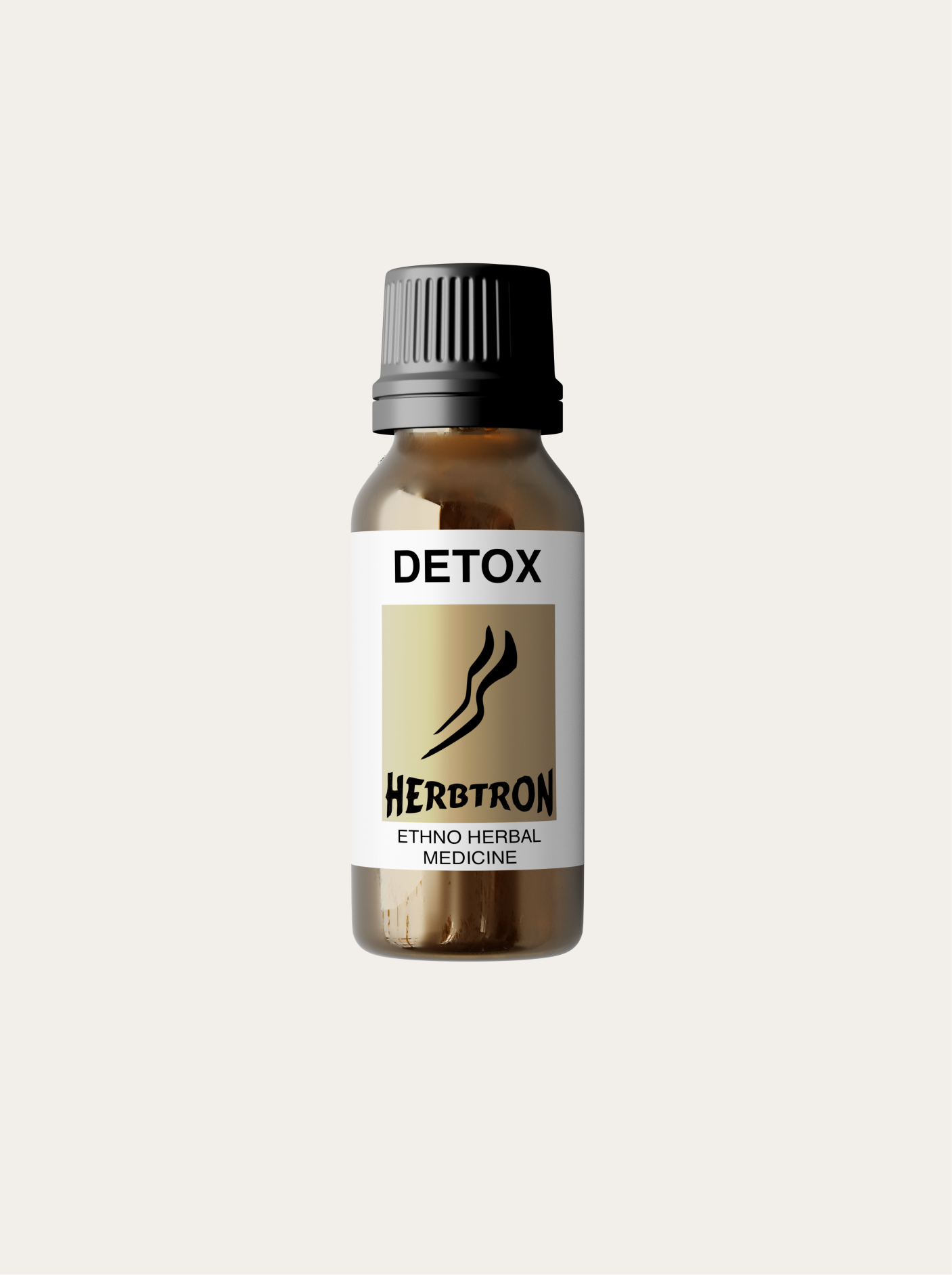A bottle of Herbtron Detox Ethno Herbal Medicine.